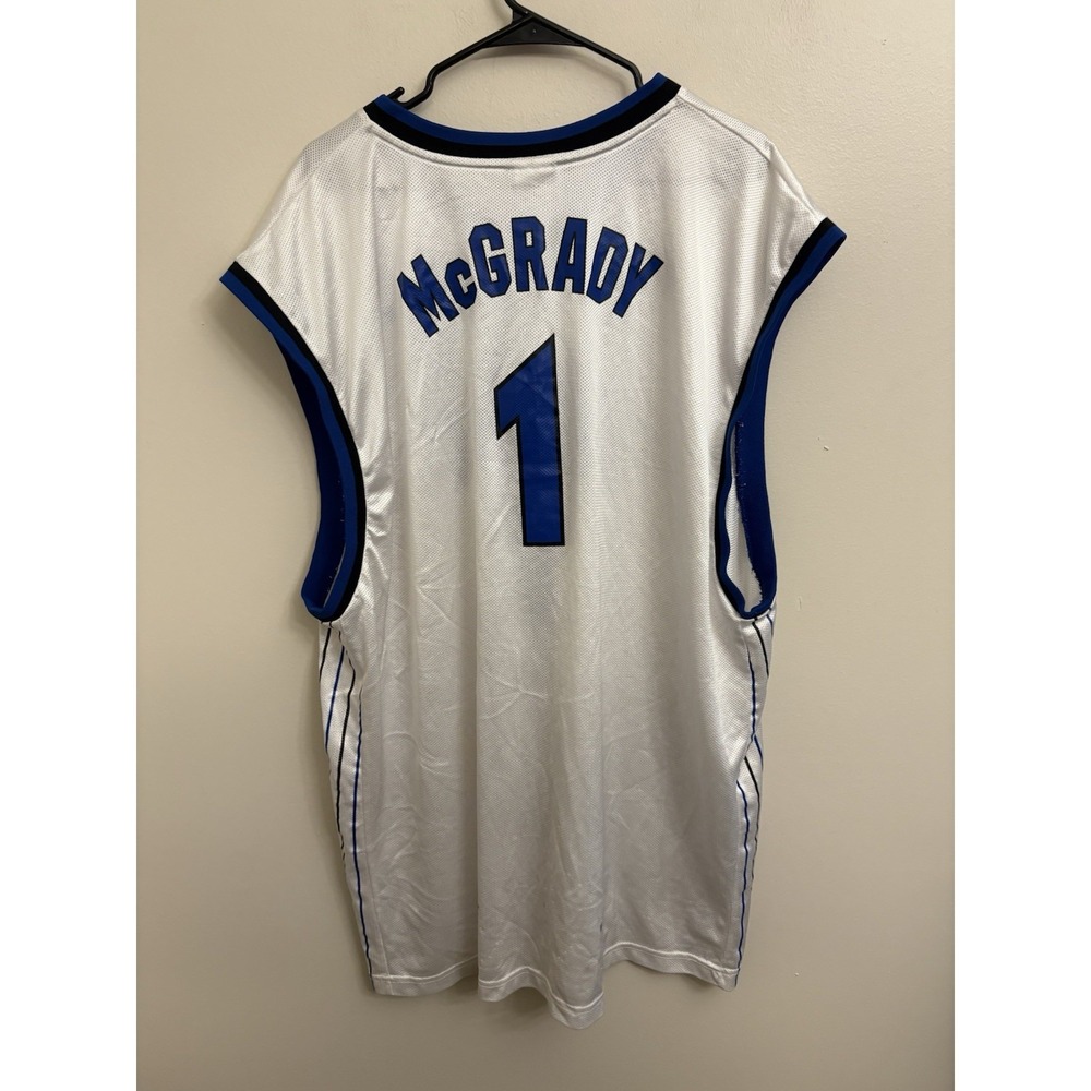 VTG Tracy McGrady Reebok Basketball Jersey White Size XXXL Orlando Magic - Picture 2 of 6